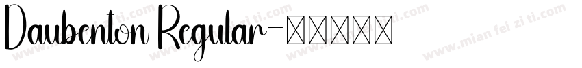 Daubenton Regular字体转换